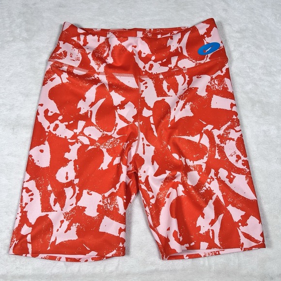 Nike Women's One Luxe Icon Clash Mid-Rise Training Bike Shorts DM7627-817 Medium - Picture 1 of 6